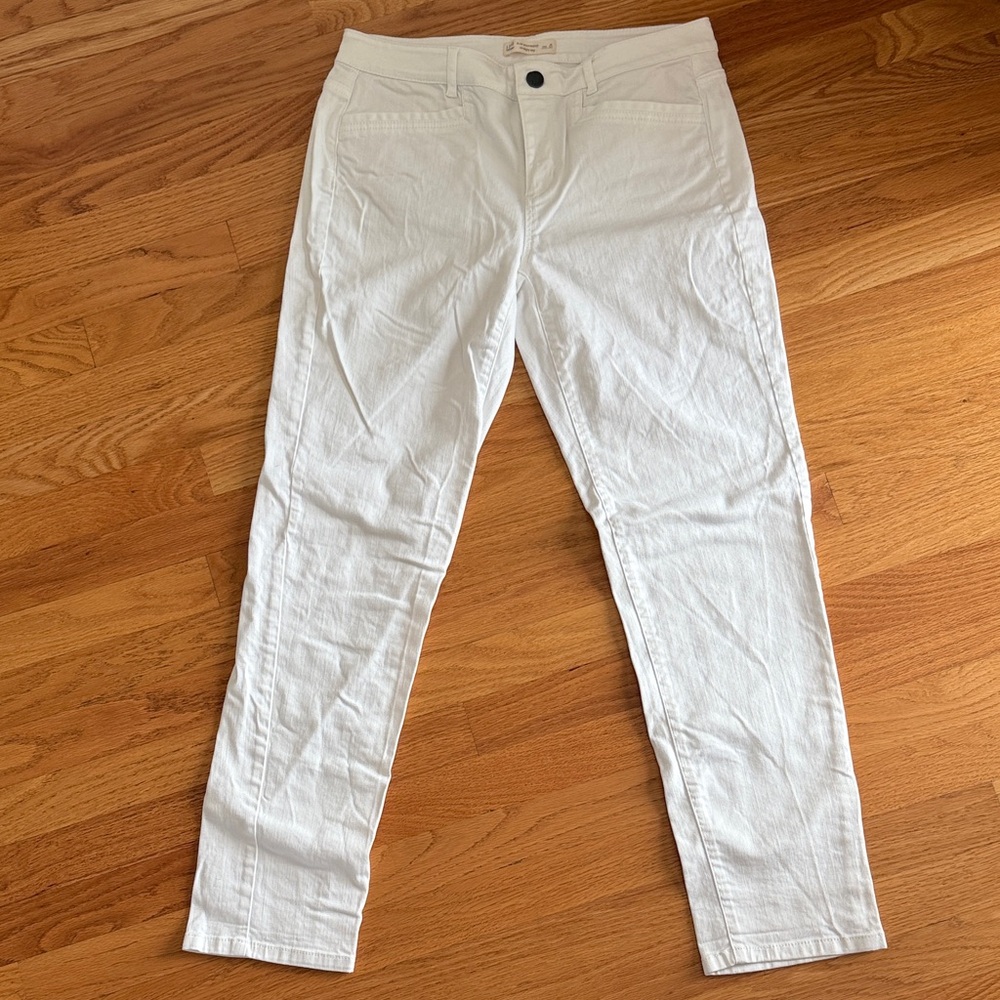J. Jill Women's Slim Boyfriend Straight Leg Jeans - White